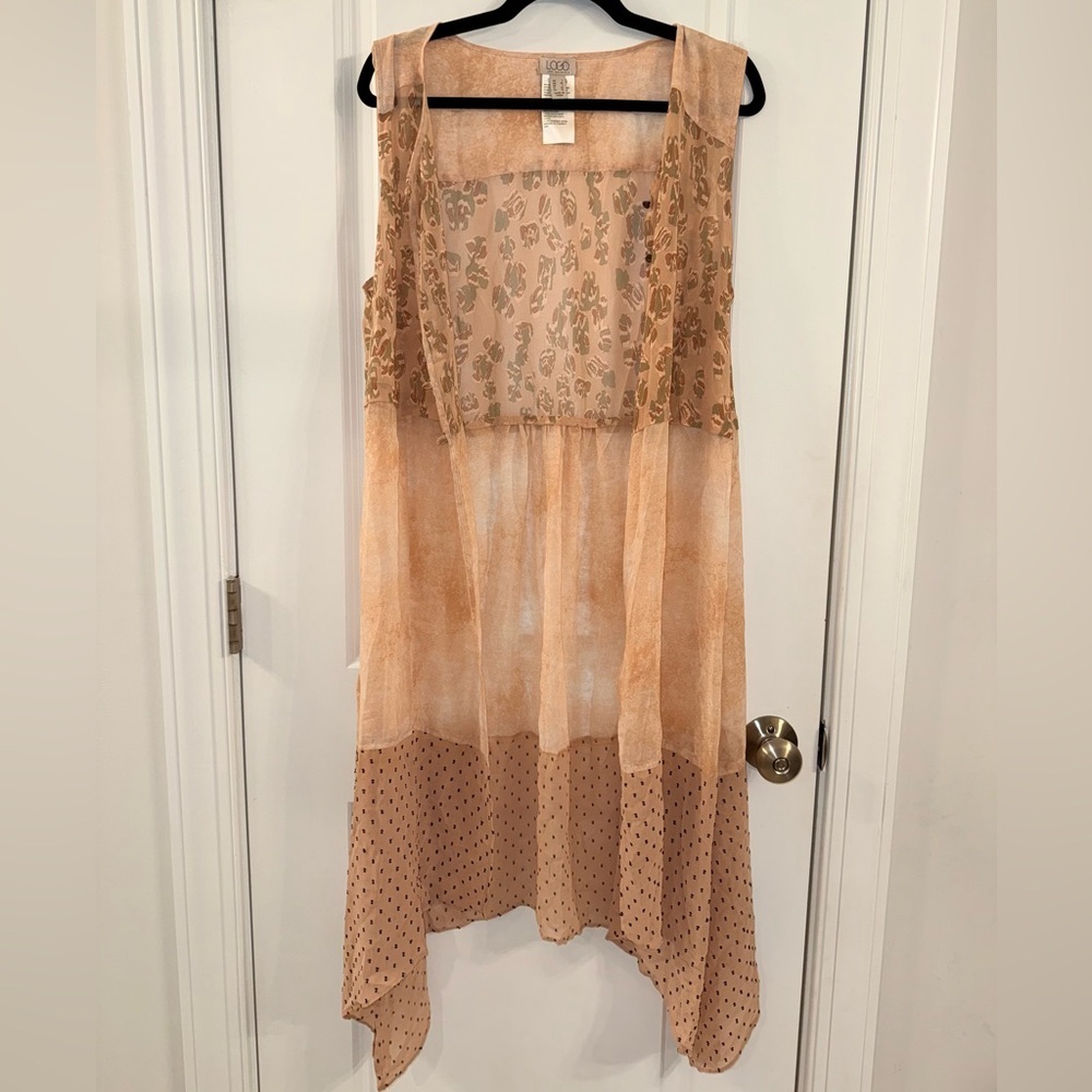 Logo by Lori Goldstein- Boho/ Fairycore Patchwork Duster- (large)